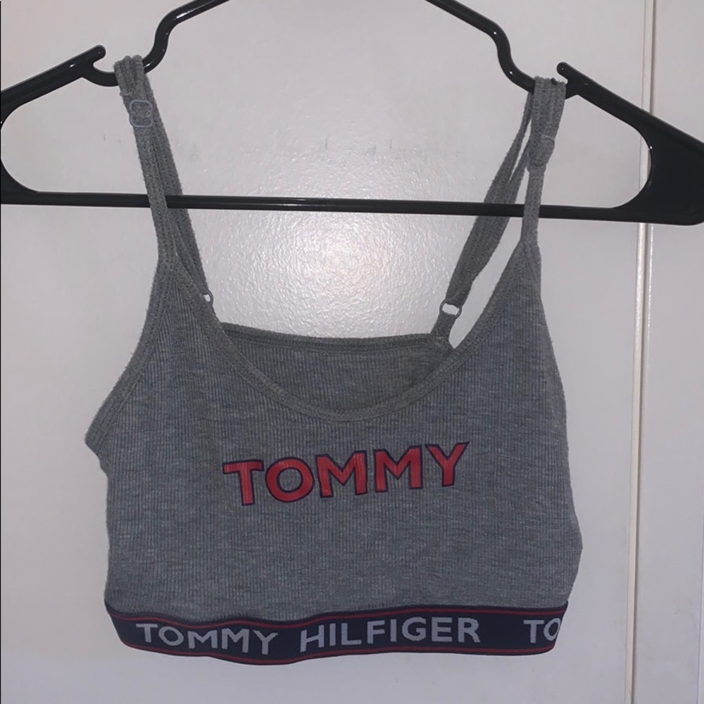 Gray Tommy Hilfiger Sports Bra - Size Small